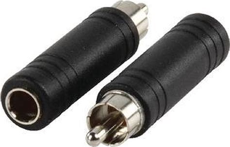 bolcom adapter plug rca tulp stekker  mm jack mono kontra stekker