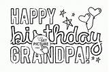 Grandpa Birthday Coloring Happy Printable Pages Cards Kids Dad Card Holiday Printables Sheets Opa Grandma Fathers Popular Gifts Choose Board sketch template