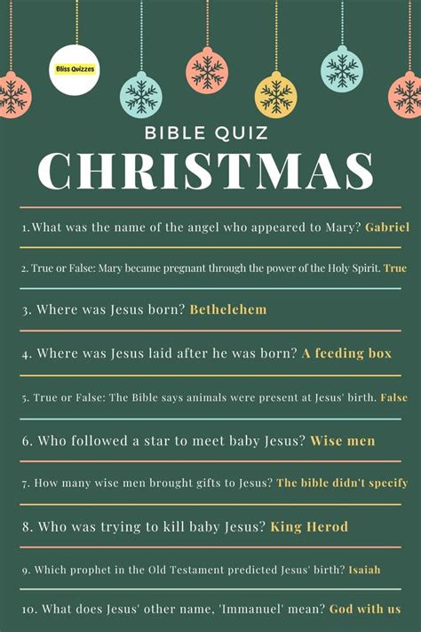 festive christmas bible trivia
