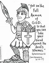 Coloring Pages Ephesians Armor God Printable Bible Pillars Six Kjv Character Armour Kids Sheets Shiva Lord School Sunday Crafts Adults sketch template