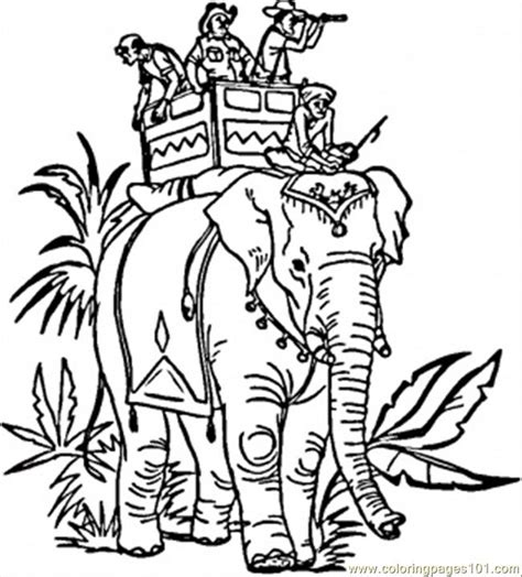 coloring pages indian elephant countries india  printable