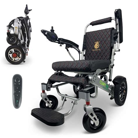 electric wheelchair dual motorized foldable lightweight power wheelchair portable wide