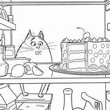 Pets Secret Coloring Pages Life Chloe Cat Cake sketch template