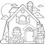 House Coloring Pages Colouring Story Two Surfnetkids Clipart Outline Next Homes Window Clip Find sketch template