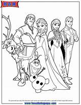 Frozen Coloring Characters Pages Colouring Da Disney Sheets Elsa Cute Book Cast Olaf Anna sketch template