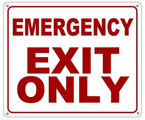 emergency exit  sign aluminium  rust  walmartcom