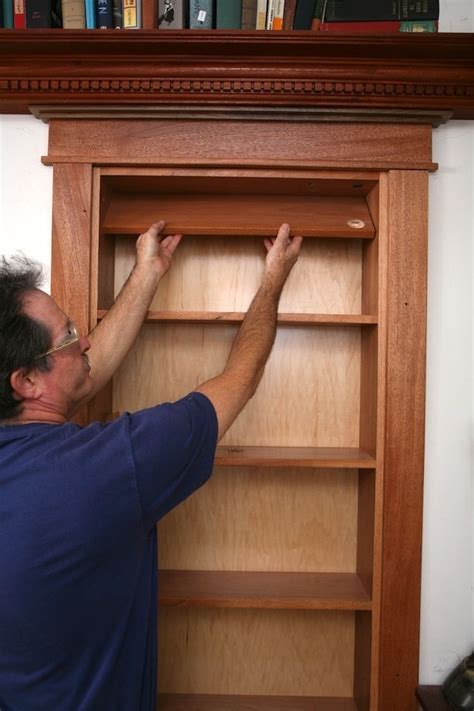 diy hidden pivot bookcase full step by step picture help secret rooms built in bookcase