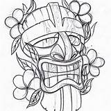 Tiki Tattoo Hawaiian Coloring Mask Pages Warrior Drawing Tattoos Head Drawings Flash Designs Party Maori Langdale Victoria Getdrawings Google Tribal sketch template