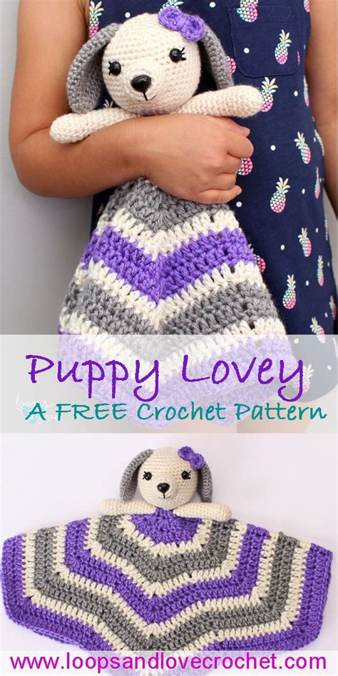 puppy lovey  crochet pattern loops love crochet security