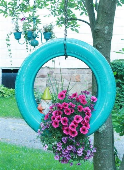 cómo darle un mejor uso a los neumáticos en casa reciclaje pinterest jardinería jardín