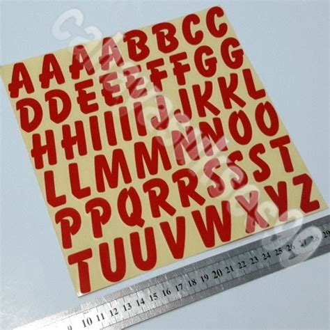 Stiker Kaca Etalase Counter Sticker Cutting Motor Huruf Alphabet Abjad