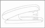 Coloring Stapler Tracing School Pages Theme Mathworksheets4kids sketch template
