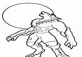 Wolfman Werewolf Getcolorings Getdrawings sketch template