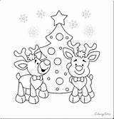 Christmas Cute Coloring Pages Printable Kids Easy Funny sketch template