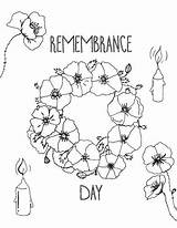 Remembrance Pages Coloring Colouring Printable Printables Template Coloringcafe sketch template