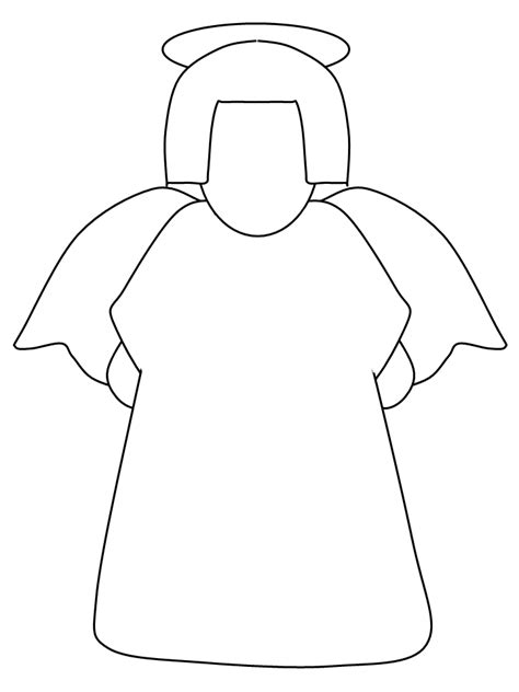 angel simple shapes coloring pages and coloring book