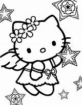 Angel Coloring Snow Kitty Hello Pages Clipart Cliparts Cat Princess Template Library Online Favorites Add sketch template