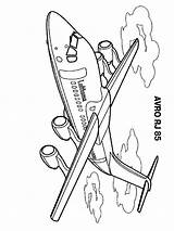 Coloring Pages Airplanes Printable Transportation sketch template