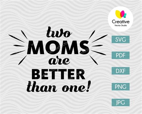 Two Moms Are Better Than One Svg Print Mother S Day T Etsy