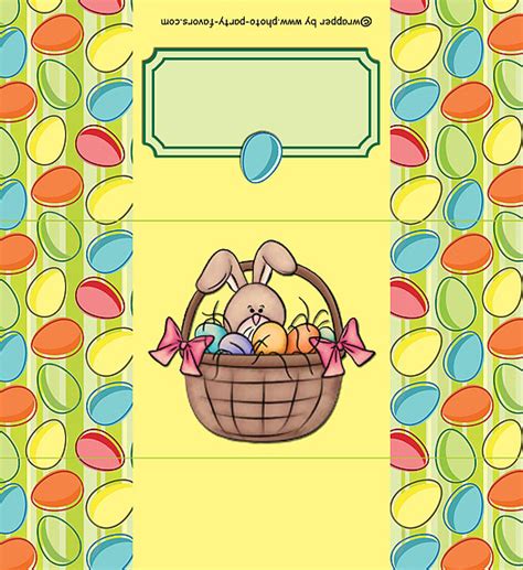 printable easter bunny   basket candy bar wrapper easter