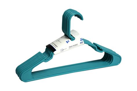 mainstays plastic notched clothing hangers  pack teal walmartcom