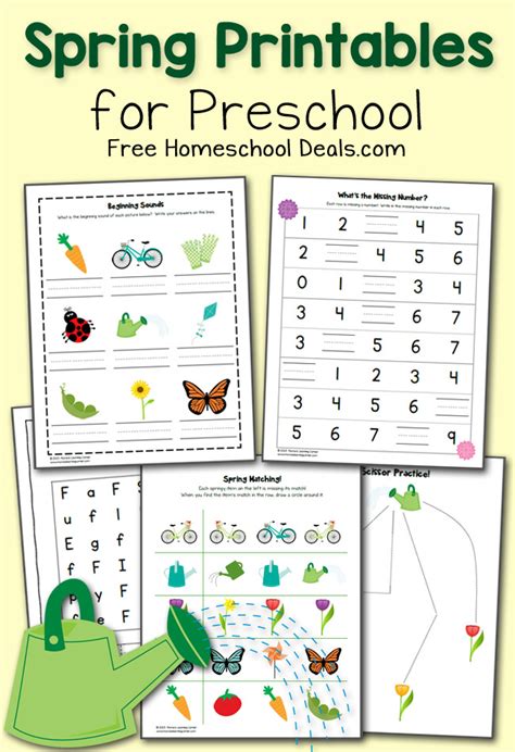 spring printables pack  preschool instant