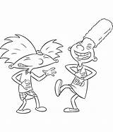 Coloring Hey Arnold Pages Popular sketch template