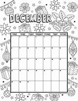 Calendar December Coloring Printable Christmas Pages Colouring Kids Calender November Calendars Print 2021 Month Children Hello Blank Jr Printables Woo sketch template