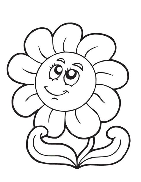 cartoon flower coloring home