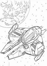 Coloring Pages Wars Star Getdrawings Spaceship sketch template