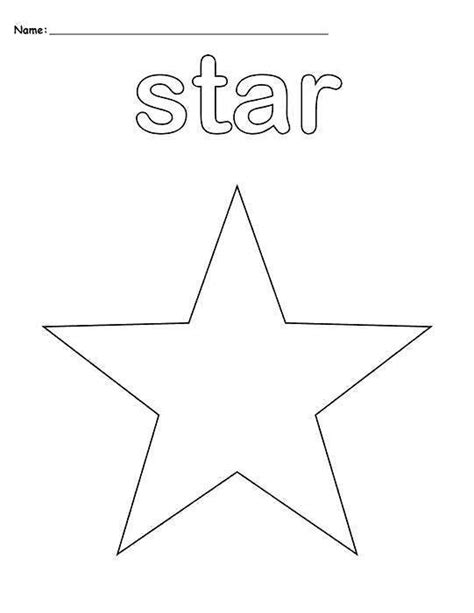 shapes coloring pages star outline  printable coloring pages