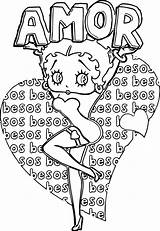 Coloring Boop Betty Amor Besos Wecoloringpage sketch template