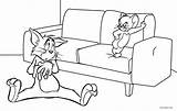 Jerry Tom Coloring Pages Drawing Cartoon Couch Christmas Printable Cool2bkids Color Getdrawings Kids Getcolorings sketch template