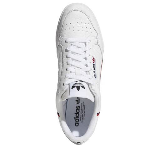 adidas originals continental  sneaker whitescarlet fun sport vision