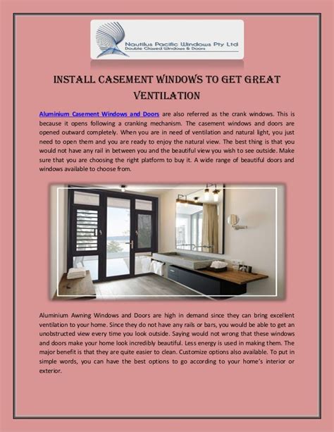 install casement windows   great ventilation
