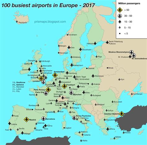 europes busiest airports  millions  passengers reurope