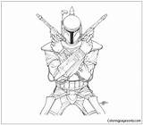 Boba Fett Pages Coloring Color sketch template