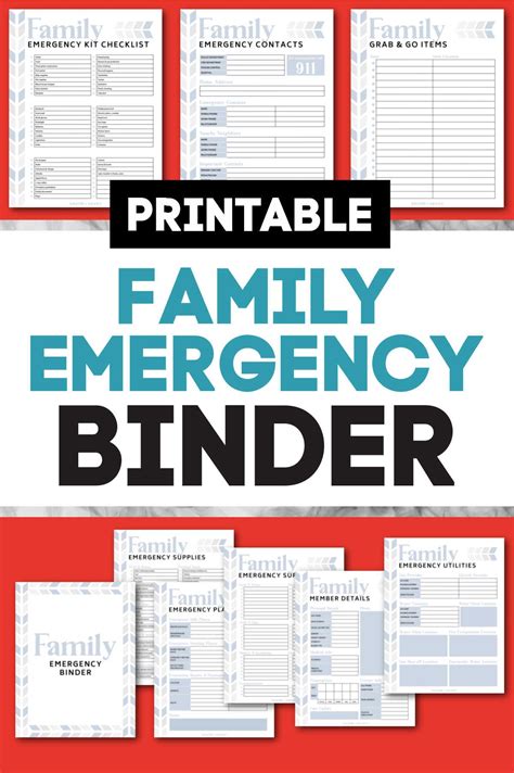 emergency binder  printables artofit