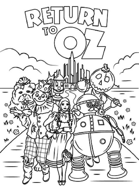 wizard  oz coloring pages   print wizard  oz coloring pages