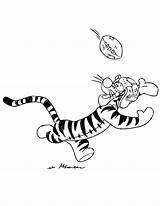 Tigger Catching Upside sketch template
