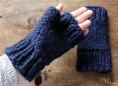 chunky fingerless mittens pattern simplymaggiecom