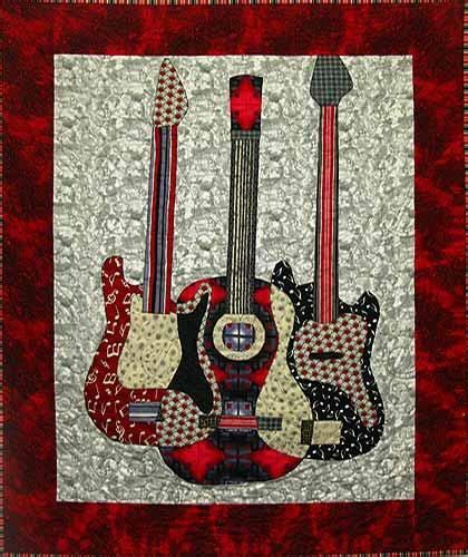 guitar quilt pattern yahoo search results art quilts applique