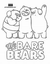 Bare Bears Coloring Pages Bear Cartoon Printables sketch template