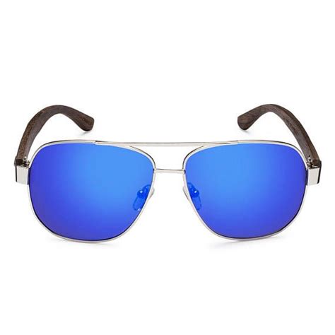 wooden aviator sunglasses by halcom stilson eco friendly blue