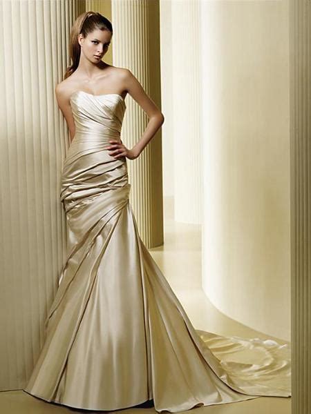 splendid  glamorous  gold wedding dresses dressity