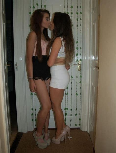 slutty girls high heels teen sexy tight dress kissing