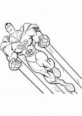 Superman Flying Coloring Pages Categories Super Books sketch template