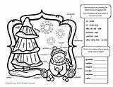 Color Conjugation Verb Spanish Activities Winter Preview sketch template