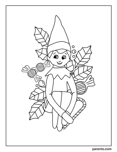 printable elf coloring pages  enjoy  holidays wise life lessons