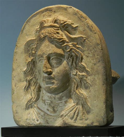 greek terracotta antefix maenad